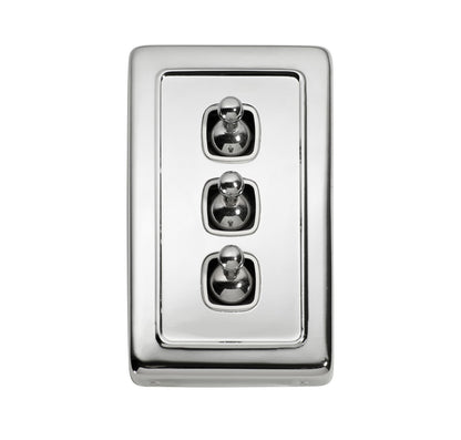 3 Gang Flat Plate Toggle Switches – W72mm