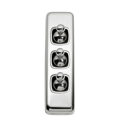 3 Gang Flat Plate Toggle Switches – W30mm