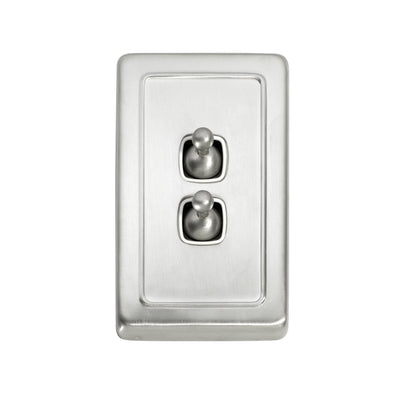 2 Gang Flat Plate Toggle Switches – W72mm