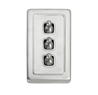 3 Gang Flat Plate Toggle Switches – W72mm
