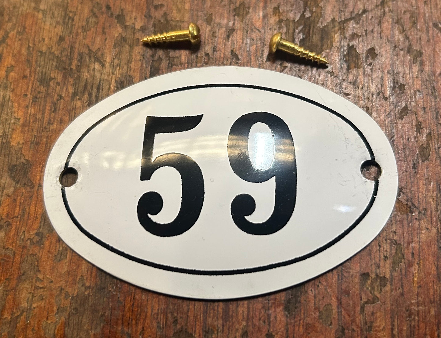 Classic Oval Enamel House Numbers (Aluminium)