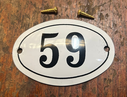 Classic Oval Enamel House Numbers (Aluminium)
