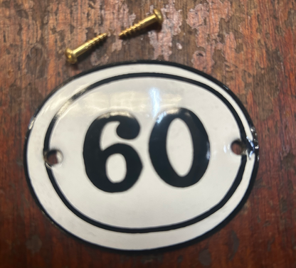 Classic Oval Enamel House Numbers (Steel)