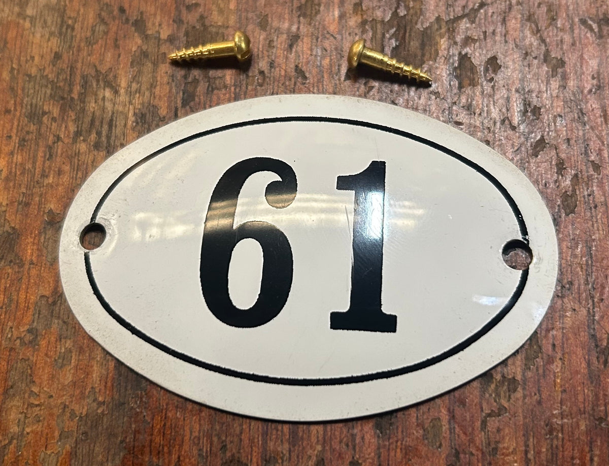 Classic Oval Enamel House Numbers (Aluminium)