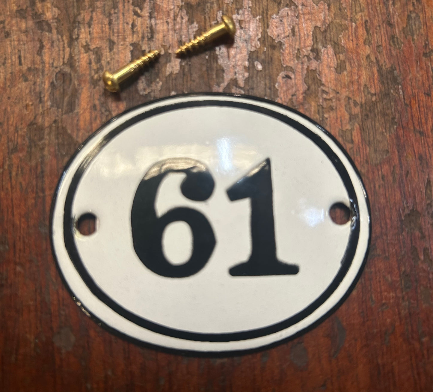 Classic Oval Enamel House Numbers (Steel)