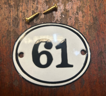 Classic Oval Enamel House Numbers (Steel)