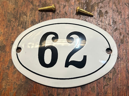 Classic Oval Enamel House Numbers (Aluminium)