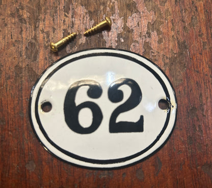 Classic Oval Enamel House Numbers (Steel)