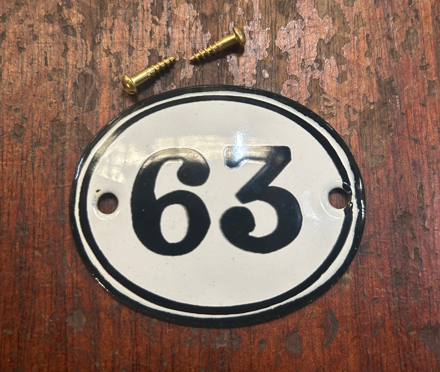 Classic Oval Enamel House Numbers (Steel)