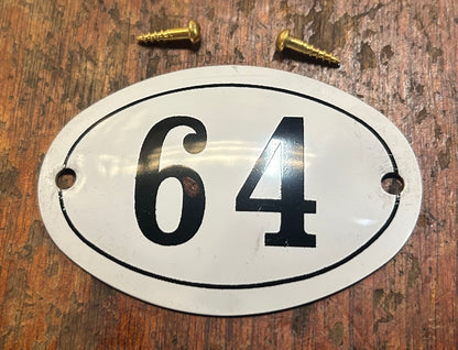 Classic Oval Enamel House Numbers (Aluminium)