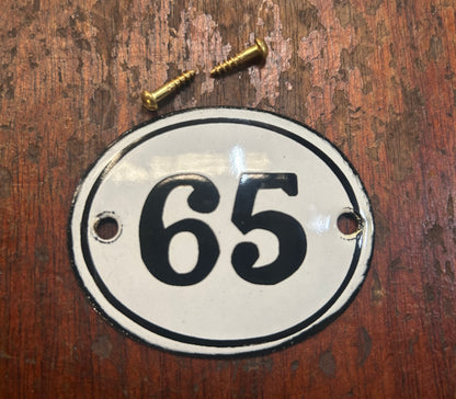 Classic Oval Enamel House Numbers (Steel)