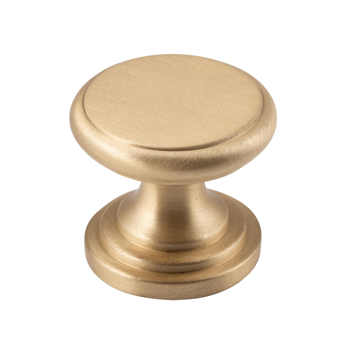 Flat Cupboard Knob – D25xP20mm - Satin Brass