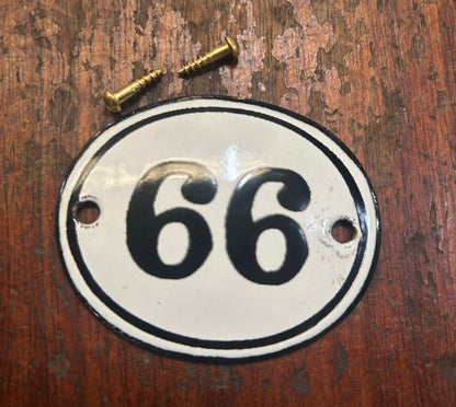 Classic Oval Enamel House Numbers (Steel)