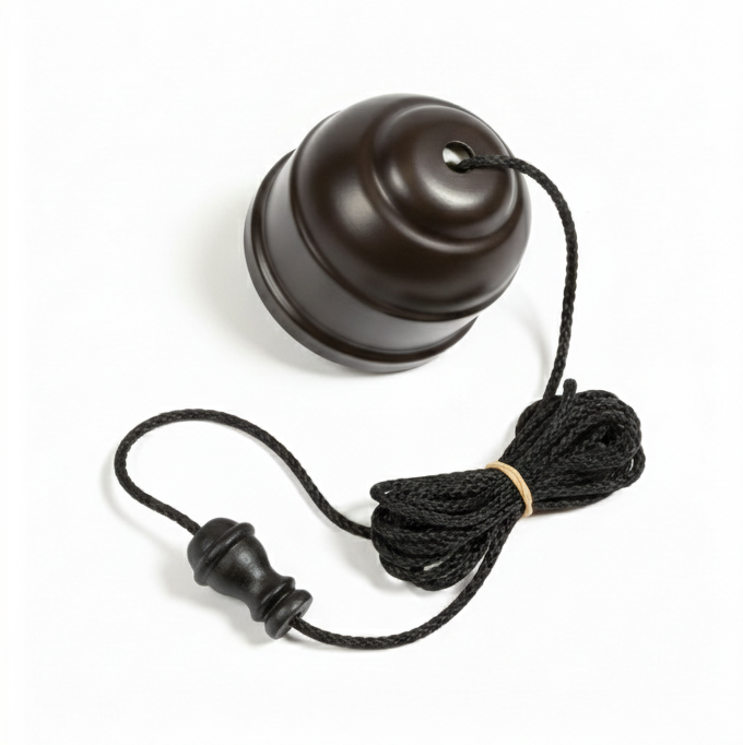Black Bronze Ceiling Pull Cord Switch with Black Cord