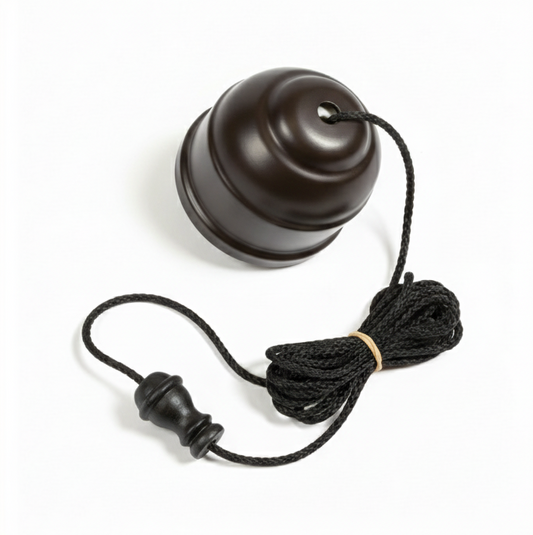 Black Bronze Ceiling Pull Cord Switch with Black Cord