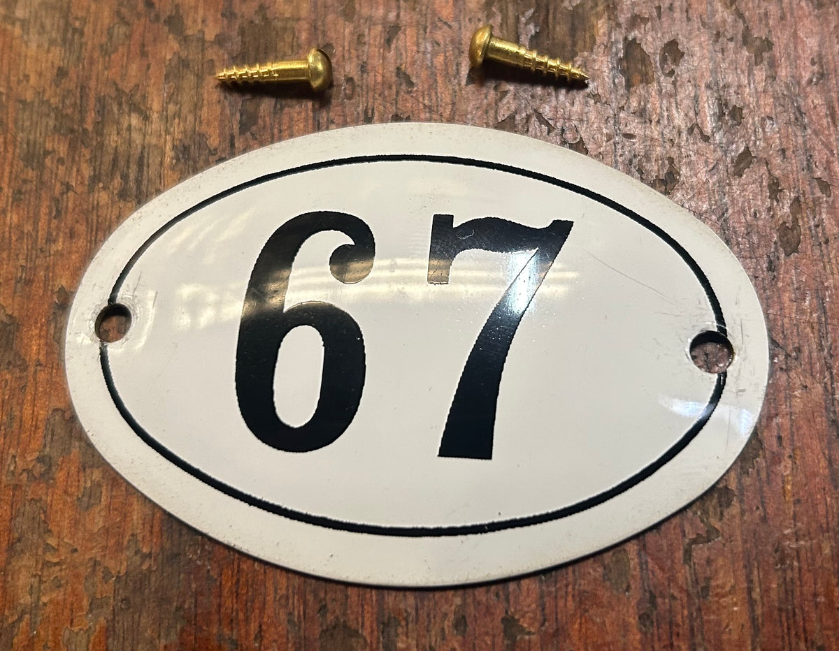 Classic Oval Enamel House Numbers (Aluminium)