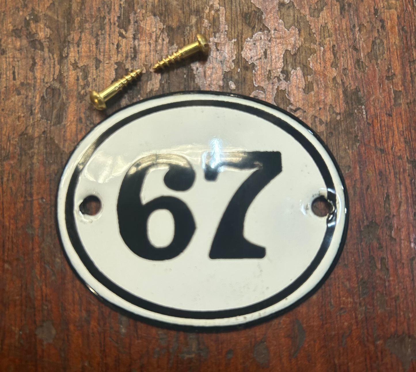 Classic Oval Enamel House Numbers (Steel)