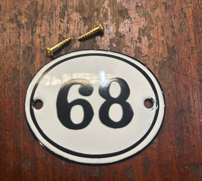 Classic Oval Enamel House Numbers (Steel)