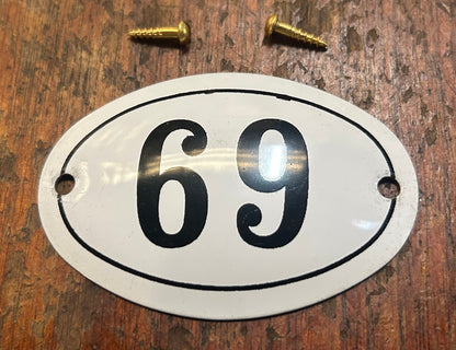 Classic Oval Enamel House Numbers (Aluminium)