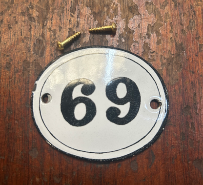 Classic Oval Enamel House Numbers (Steel)