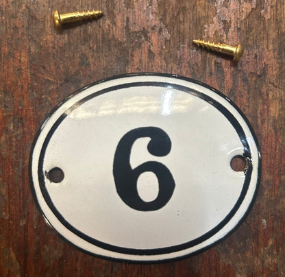 Classic Oval Enamel House Numbers (Steel)