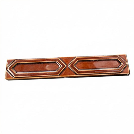 6"x1" Teapot Brown Lozenge Tile
