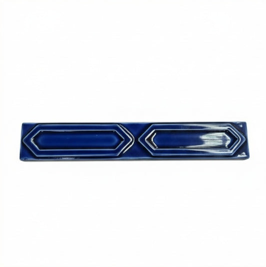 6"x1" Victorian Blue Lozenge Tile