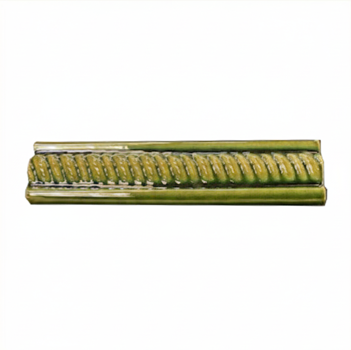 6"x1.5" Victorian Green Rope Tile