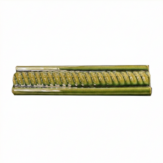 6"x1.5" Victorian Green Rope Tile