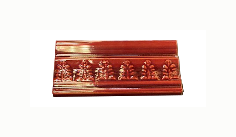 H & E Smith Burgundy glazed fireplace tile in Sydney