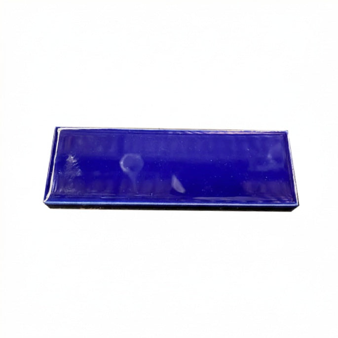 Second Hand Victorian Blue - 6" x 3" - Original Vintage Salvage Tile