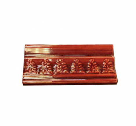 H & E Smith Burgundy glazed fireplace tile in Sydney