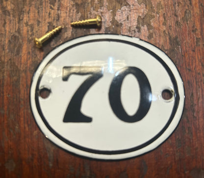 Classic Oval Enamel House Numbers (Steel)