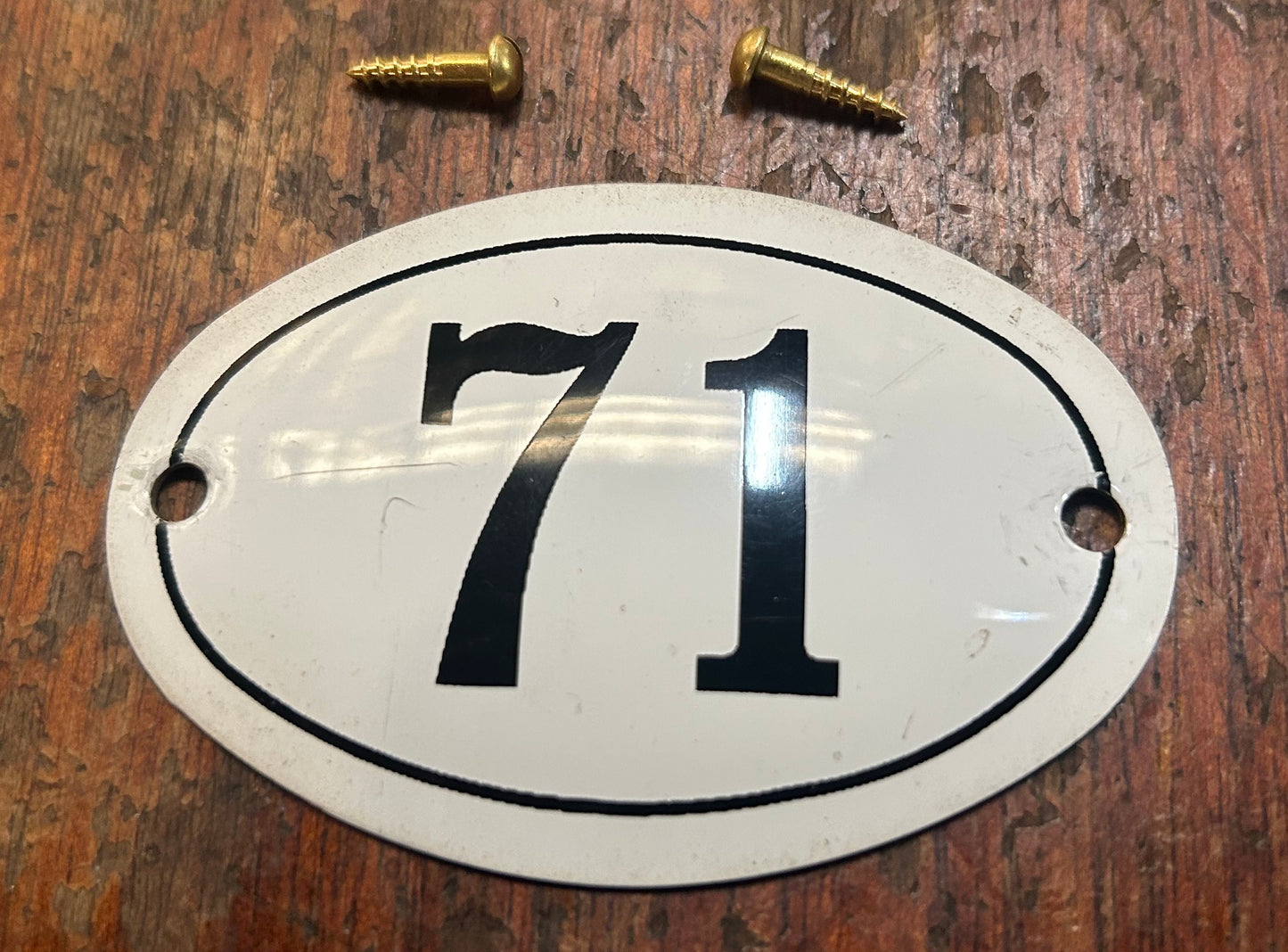 Classic Oval Enamel House Numbers (Aluminium)