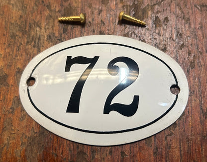 Classic Oval Enamel House Numbers (Aluminium)