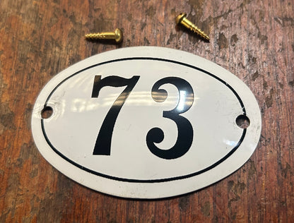 Classic Oval Enamel House Numbers (Aluminium)