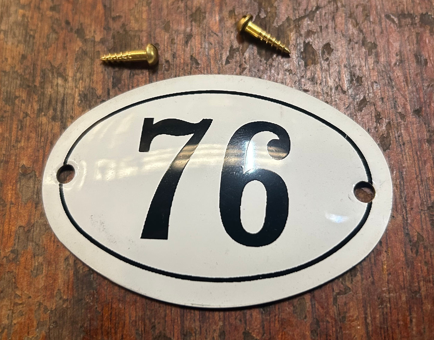 Classic Oval Enamel House Numbers (Aluminium)