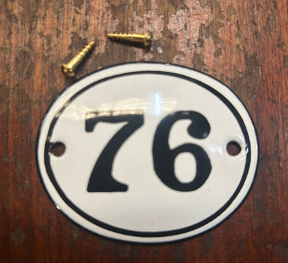 Classic Oval Enamel House Numbers (Steel)
