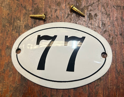 Classic Oval Enamel House Numbers (Aluminium)