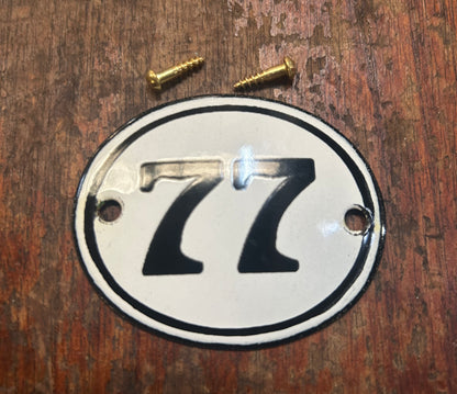 Classic Oval Enamel House Numbers (Steel)