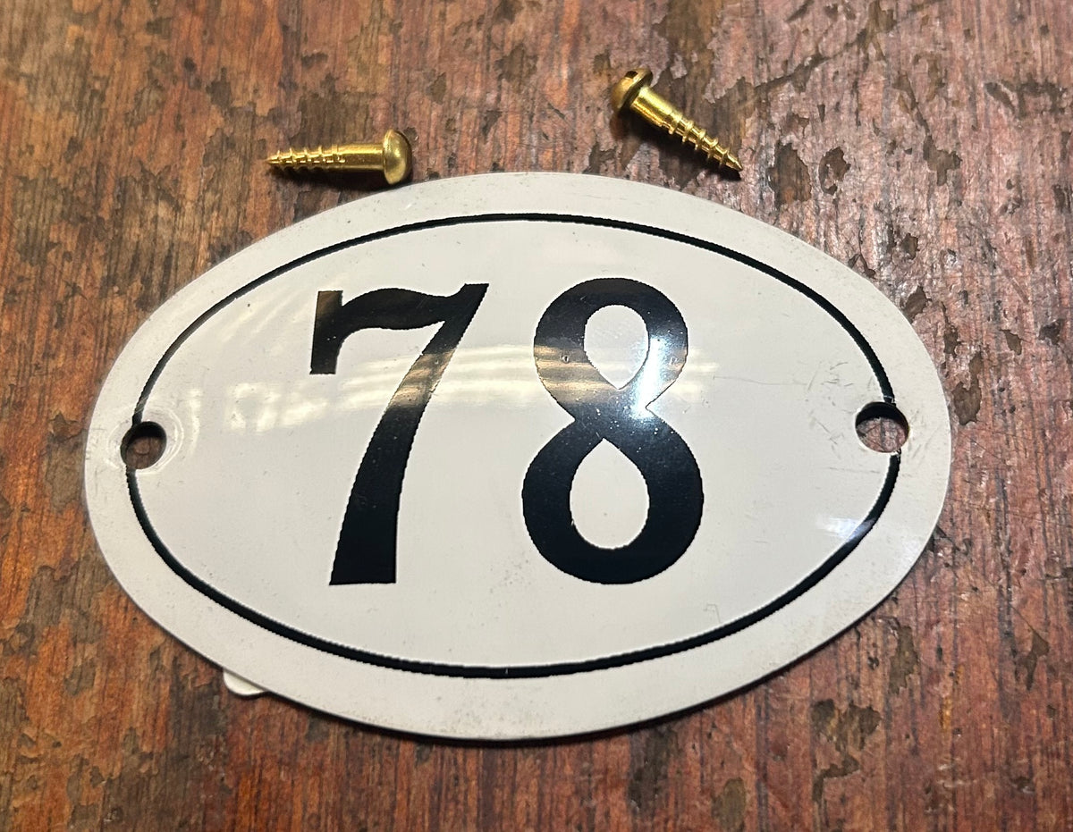 Classic Oval Enamel House Numbers (Aluminium)