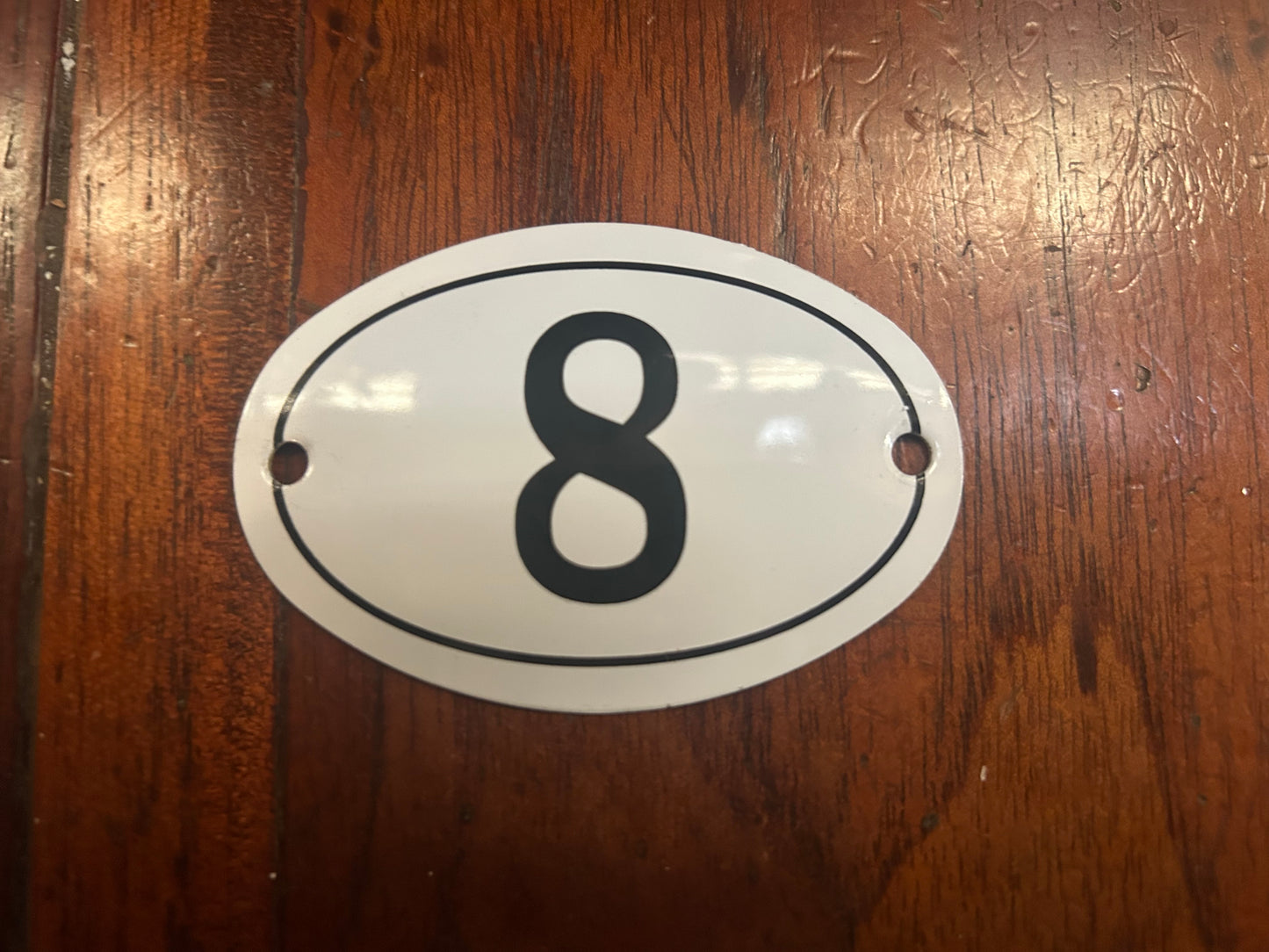 Black & White Enamel Numbers (Large)