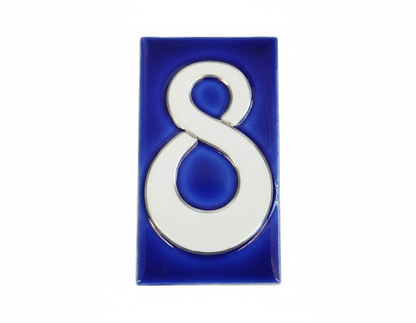 French Style Blue and White Numbers