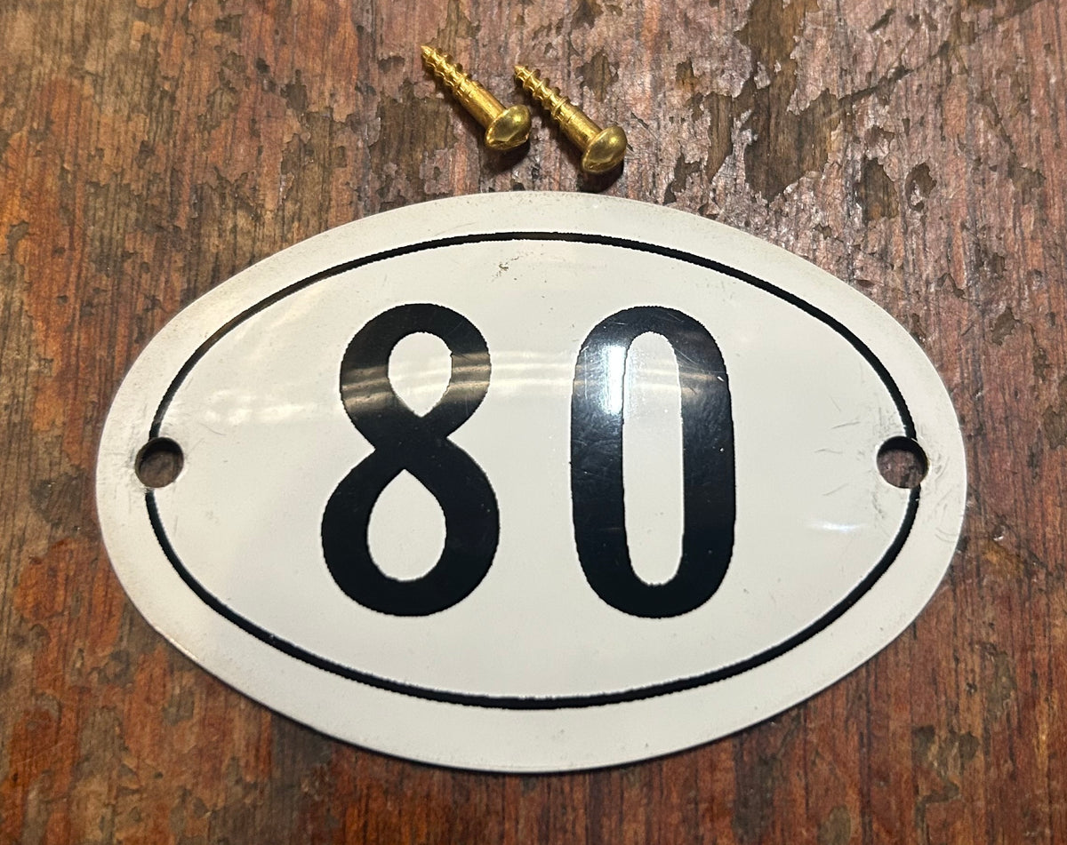 Classic Oval Enamel House Numbers (Aluminium)