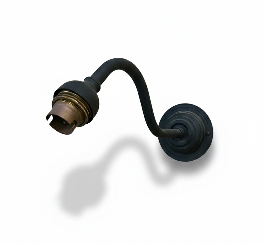 Regent Goose Neck Black Verdi Wall Bracket