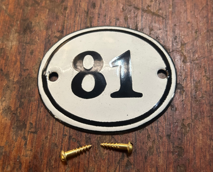 Classic Oval Enamel House Numbers (Steel)