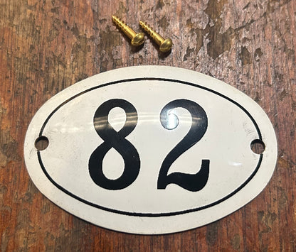 Classic Oval Enamel House Numbers (Aluminium)