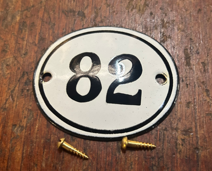 Classic Oval Enamel House Numbers (Steel)
