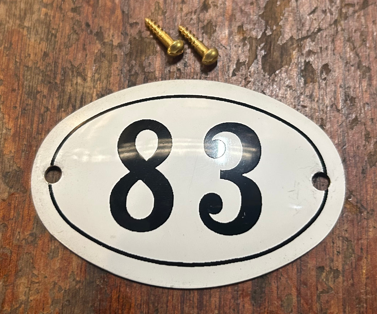 Classic Oval Enamel House Numbers (Aluminium)