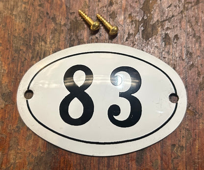 Classic Oval Enamel House Numbers (Aluminium)